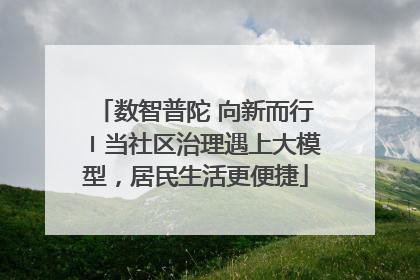 数智普陀 向新而行〡当社区治理遇上大模型，居民生活更便捷